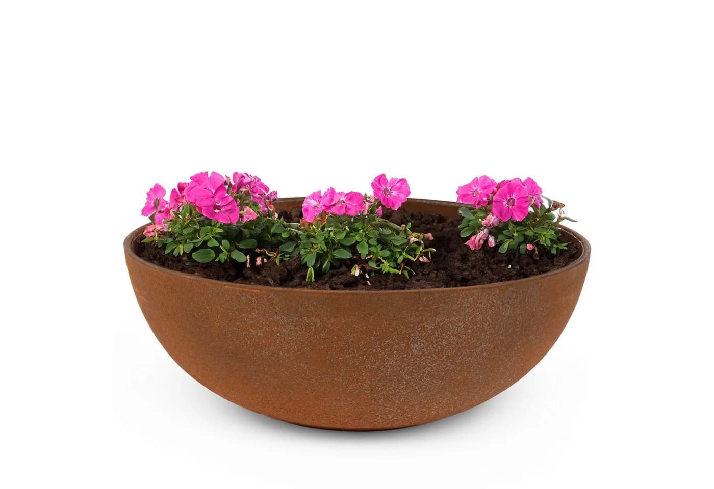 matches21 HOME & HOBBY Blumentopf Runde 19 cm Pflanzschale Rost-Optik Braun - Bild 2