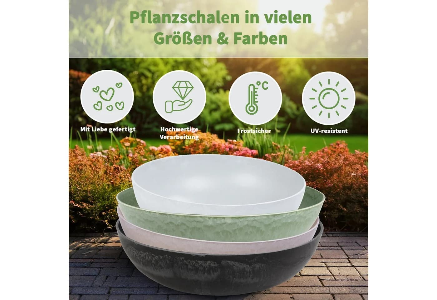 matches21 HOME & HOBBY Blumentopf Runde 19 cm Pflanzschale Rost-Optik Braun - Bild 3