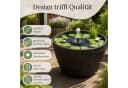 matches21 HOME & HOBBY Solar Brunnen Set 51 cm Schale Holzoptik Braun Bild 1