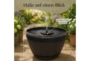 matches21 HOME & HOBBY Solar Brunnen Set 51 cm Schale Holzoptik Braun Bild 4