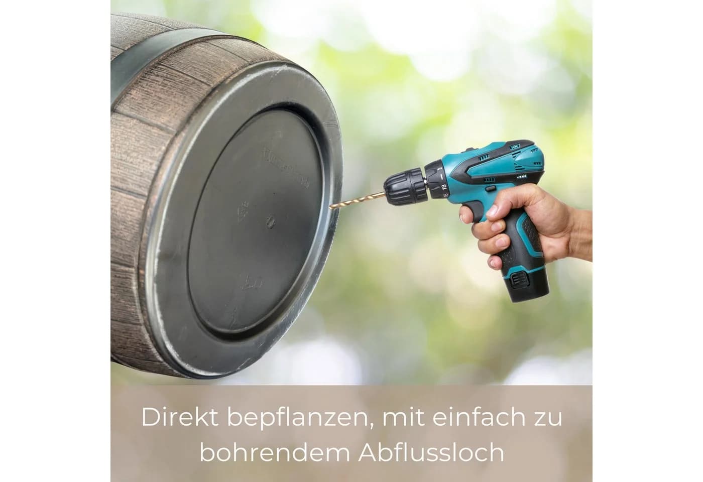 matches21 HOME & HOBBY Pflanzkübel Holzfass-Optik Braun - Bild 5