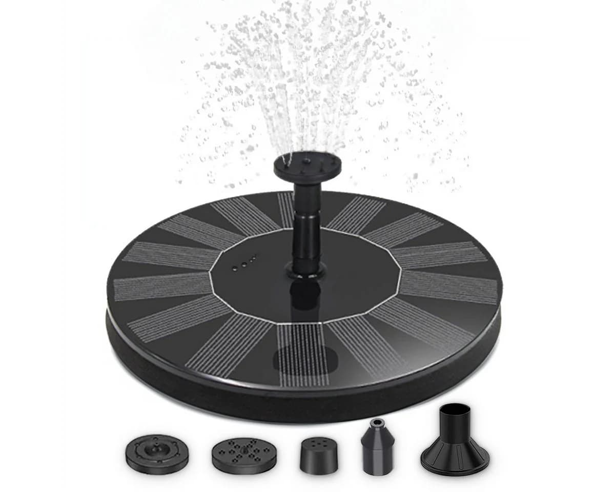 matches21 HOME & HOBBY Solarbrunnen Set 45 cm Schale grün mit Fontäne - Bild 3