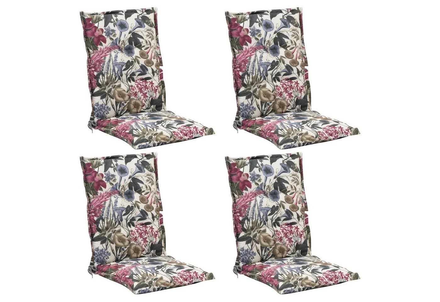 GO-DE Sesselauflage Blumenmuster Bunt 4er Set - Bild 2