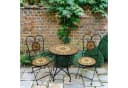 Wohnando Bistroset 3-tlg. Schwarz Terracotta Mosaik Metall Bild 2