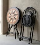 Wohnando Bistroset 3-tlg. Metall Mosaik Schwarz/Braun Bild 5