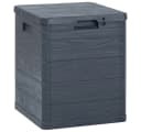 furnicato Gartenbox 90 L Anthrazit Kunststoff Holz-Optik Bild 2
