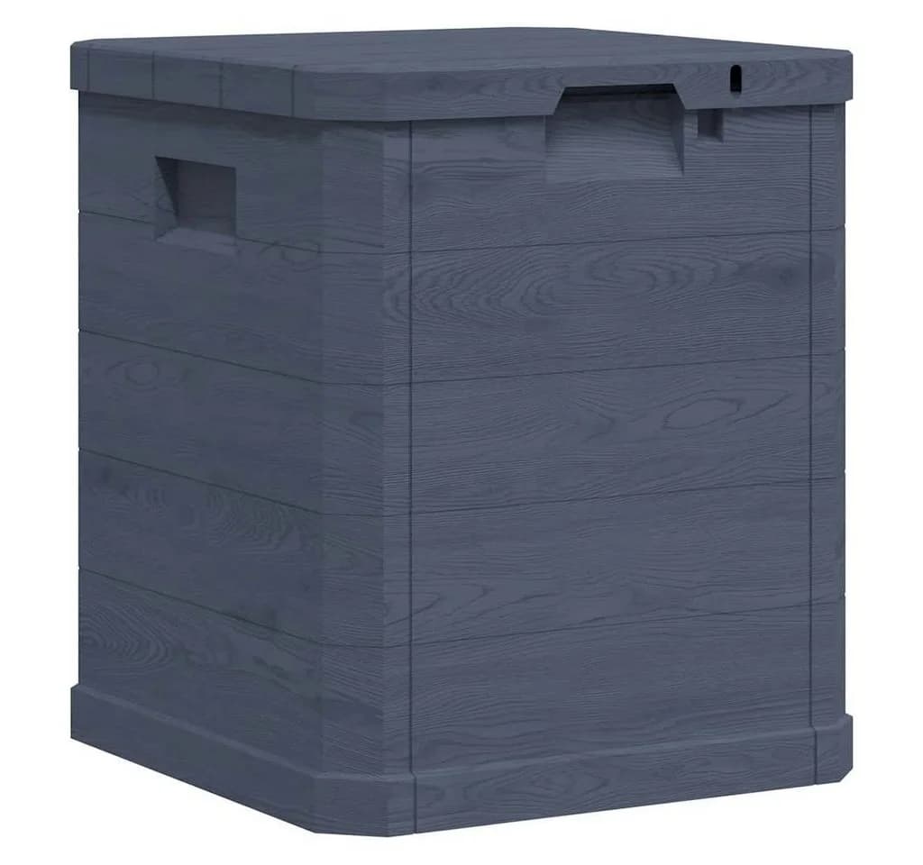 furnicato Gartenbox 90 L Anthrazit Kunststoff Holz-Optik - Bild 3