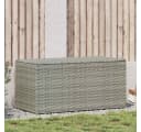 furnicato Gartenbox Aufbewahrungsbox Poly-Rattan Grau wetterfest Bild 2