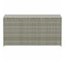 furnicato Gartenbox Aufbewahrungsbox Poly-Rattan Grau wetterfest Bild 4