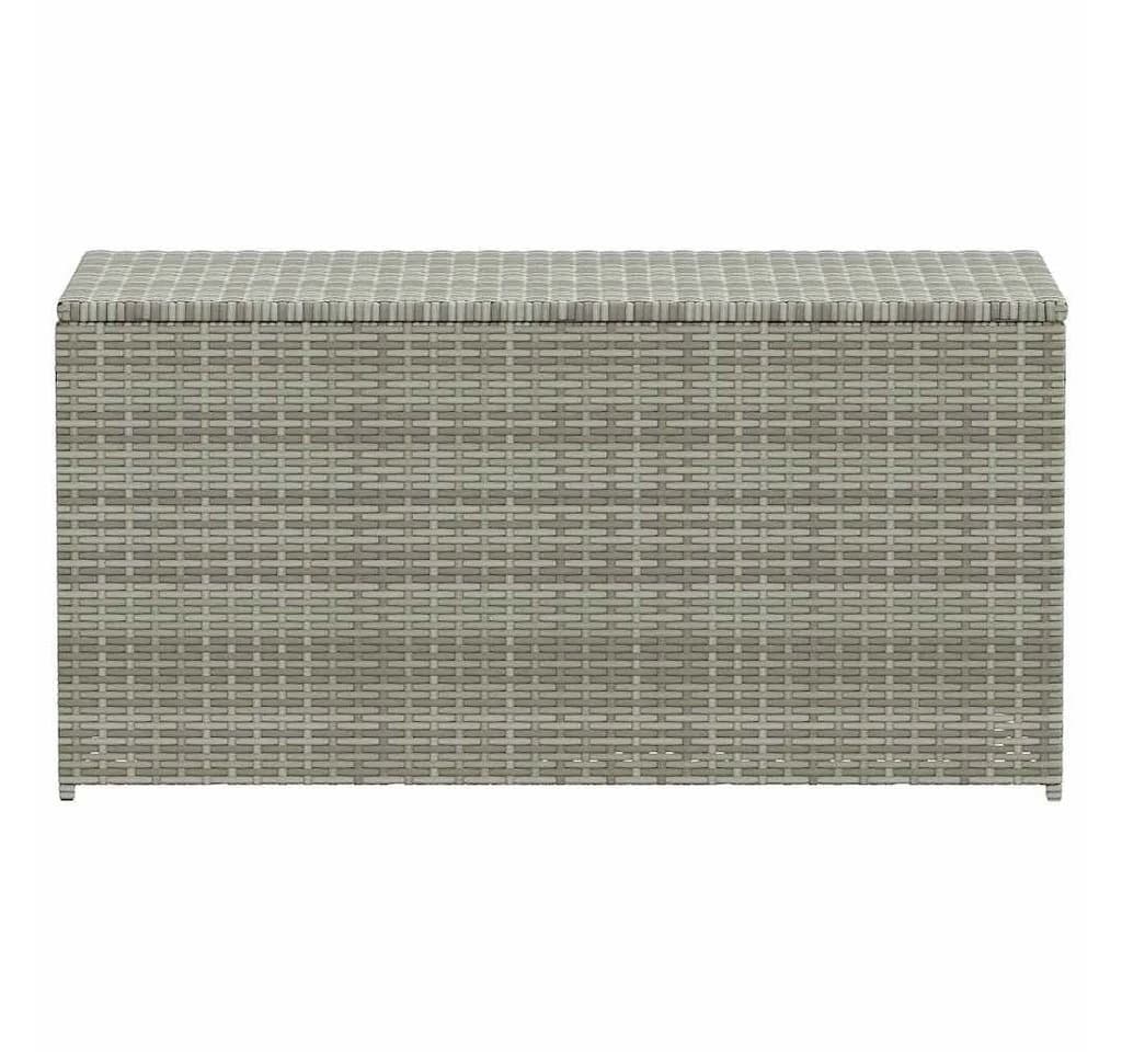furnicato Gartenbox Aufbewahrungsbox Poly-Rattan Grau wetterfest - Bild 4