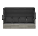 furnicato Loungebett Outdoor Grau Poly Rattan Bild 3