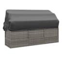 furnicato Loungebett Outdoor Grau Poly Rattan Bild 5