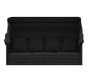 furnicato Loungebett Outdoor mit Dach und Kissen Schwarz Bild 3