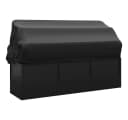 furnicato Loungebett Outdoor mit Dach und Kissen Schwarz Bild 5
