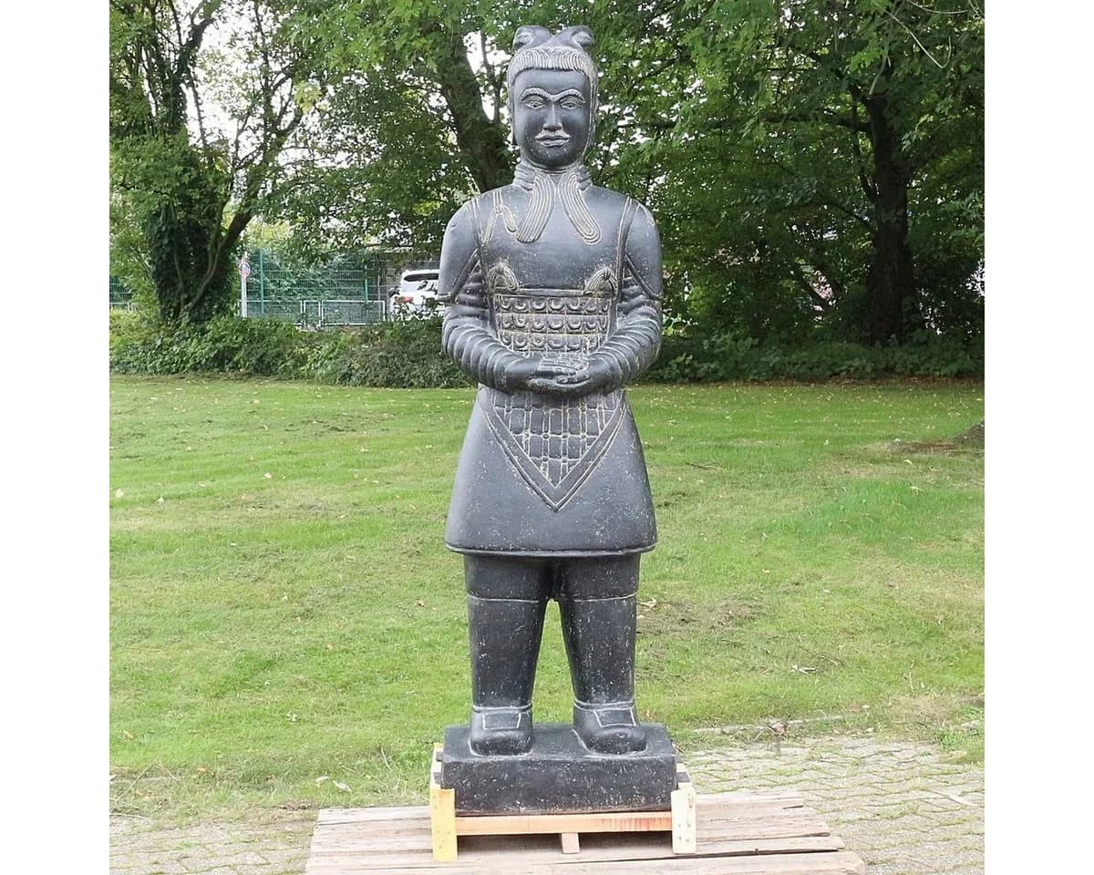 Oriental Galerie Dekofigur Samurai Krieger Stein Gartenfigur - Bild 2