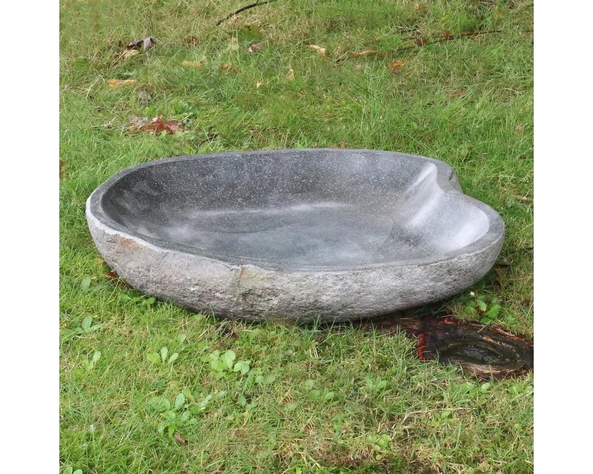Oriental Galerie Vogeltränke Naturstein Schale Garten - Bild 5