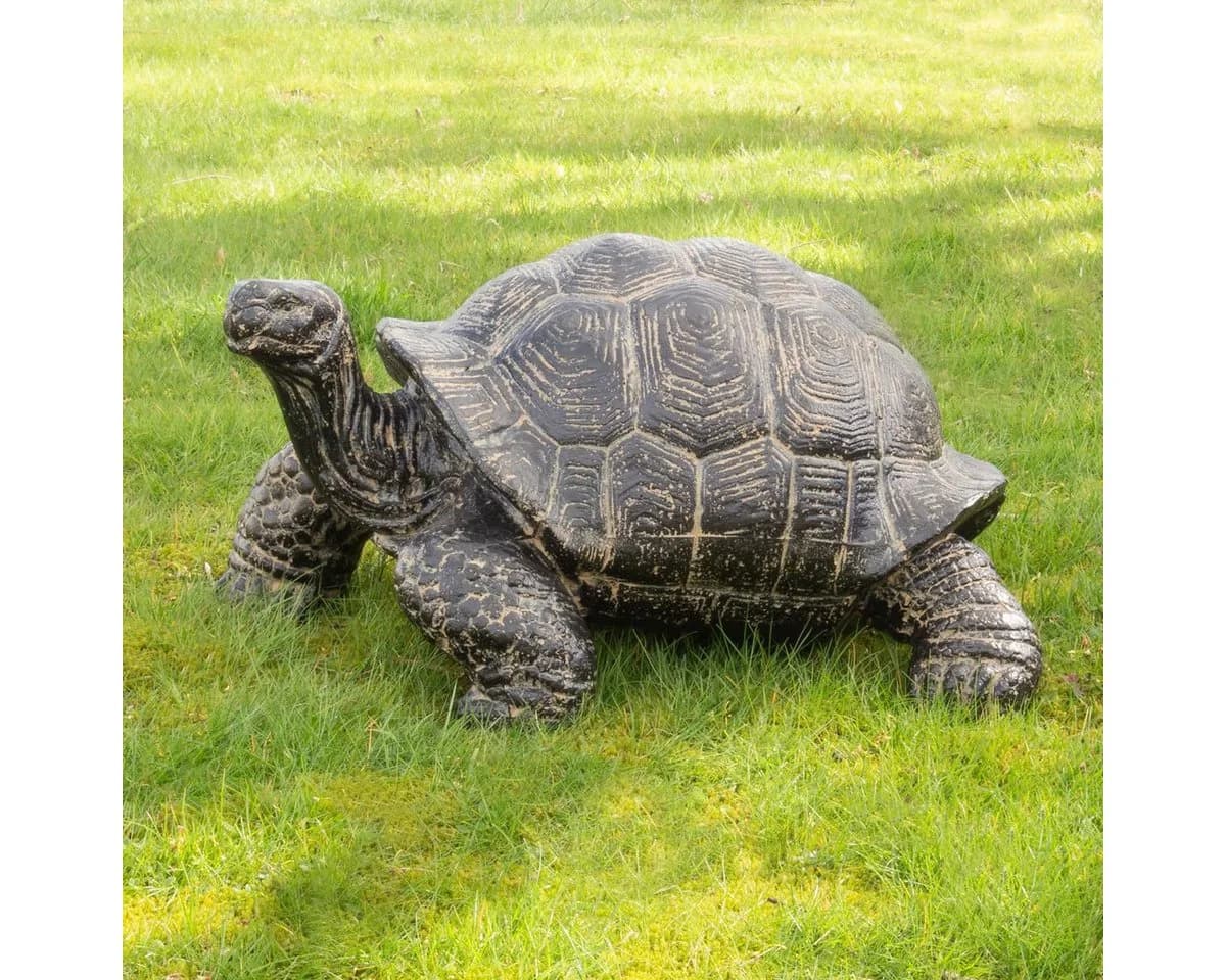 Oriental Galerie Dekofigur Schildkröte Gartenfigur aus GRC Grau - Bild 2