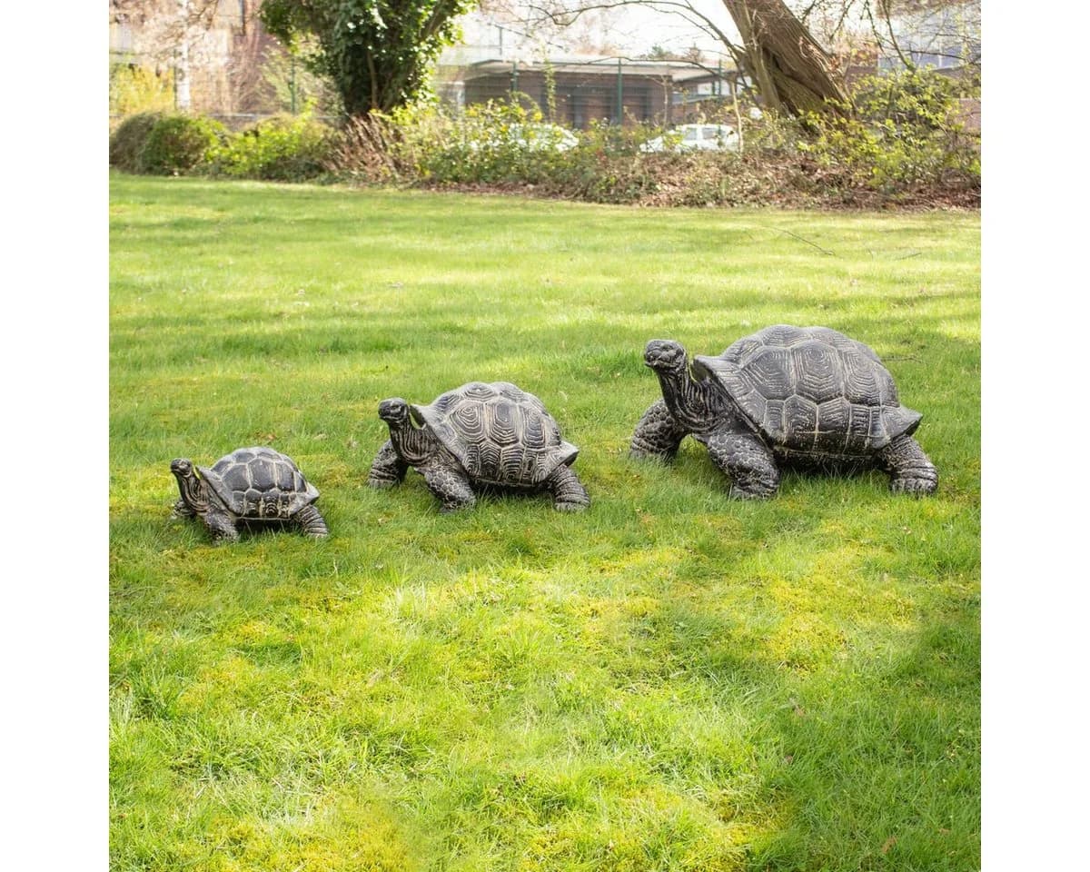 Oriental Galerie Dekofigur Schildkröte Gartenfigur aus GRC Grau - Bild 3