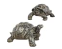 Oriental Galerie Dekofigur Schildkröte Gartenfigur aus GRC Grau Bild 4