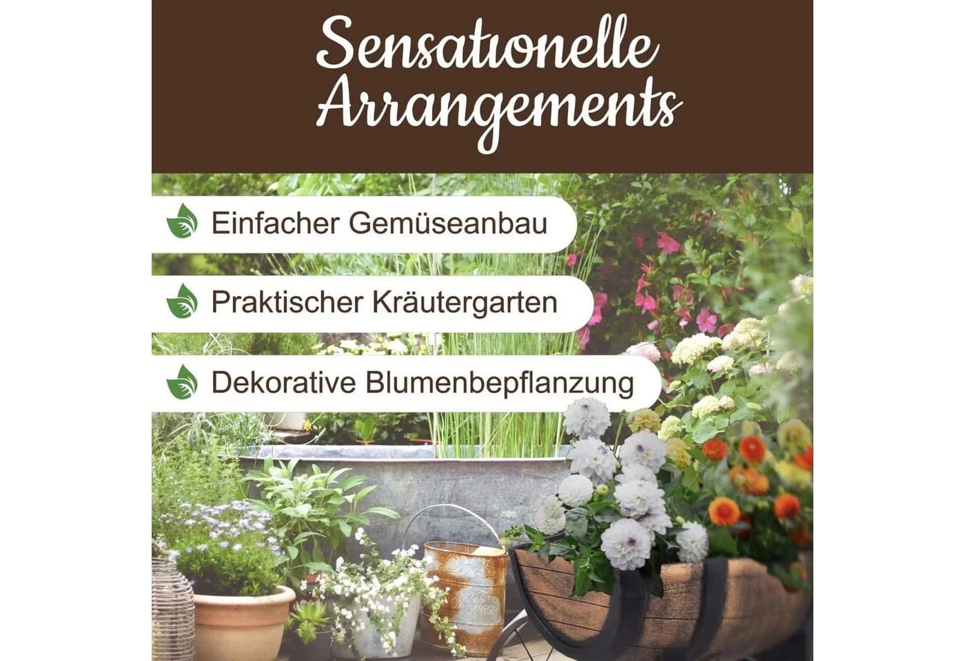 PROREGAL Blumentopf Pflanzenwagen Whiskyfass Braun Kunststoff
