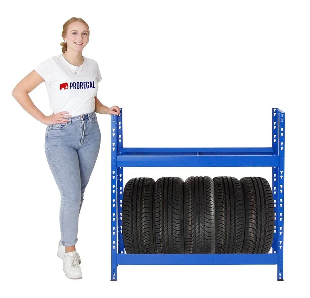 PROREGAL® Reifenregal TIGER 8 Reifen Stahlblau