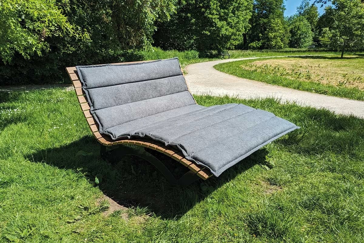 Scalant Liegenauflage Wave Dunkelgrau Polsterauflage für Waldsofa