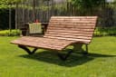 Scalant Gartenliege Waldsofa Premium mit Auflage & Kissen dunkel, Thermokiefer Bild 1