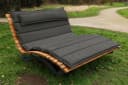 Scalant Gartenliege Waldsofa Premium mit Auflage & Kissen dunkel, Thermokiefer Bild 2