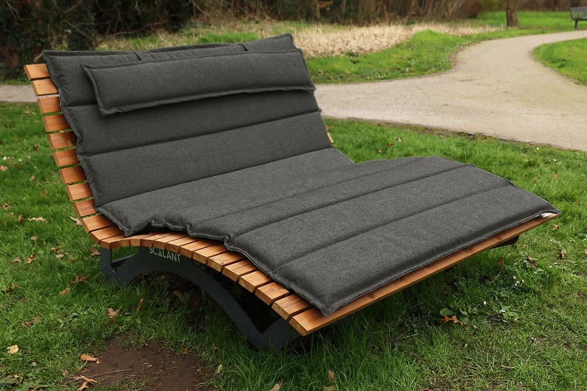Scalant Gartenliege Waldsofa Premium mit Auflage & Kissen dunkel, Thermokiefer - Bild 2