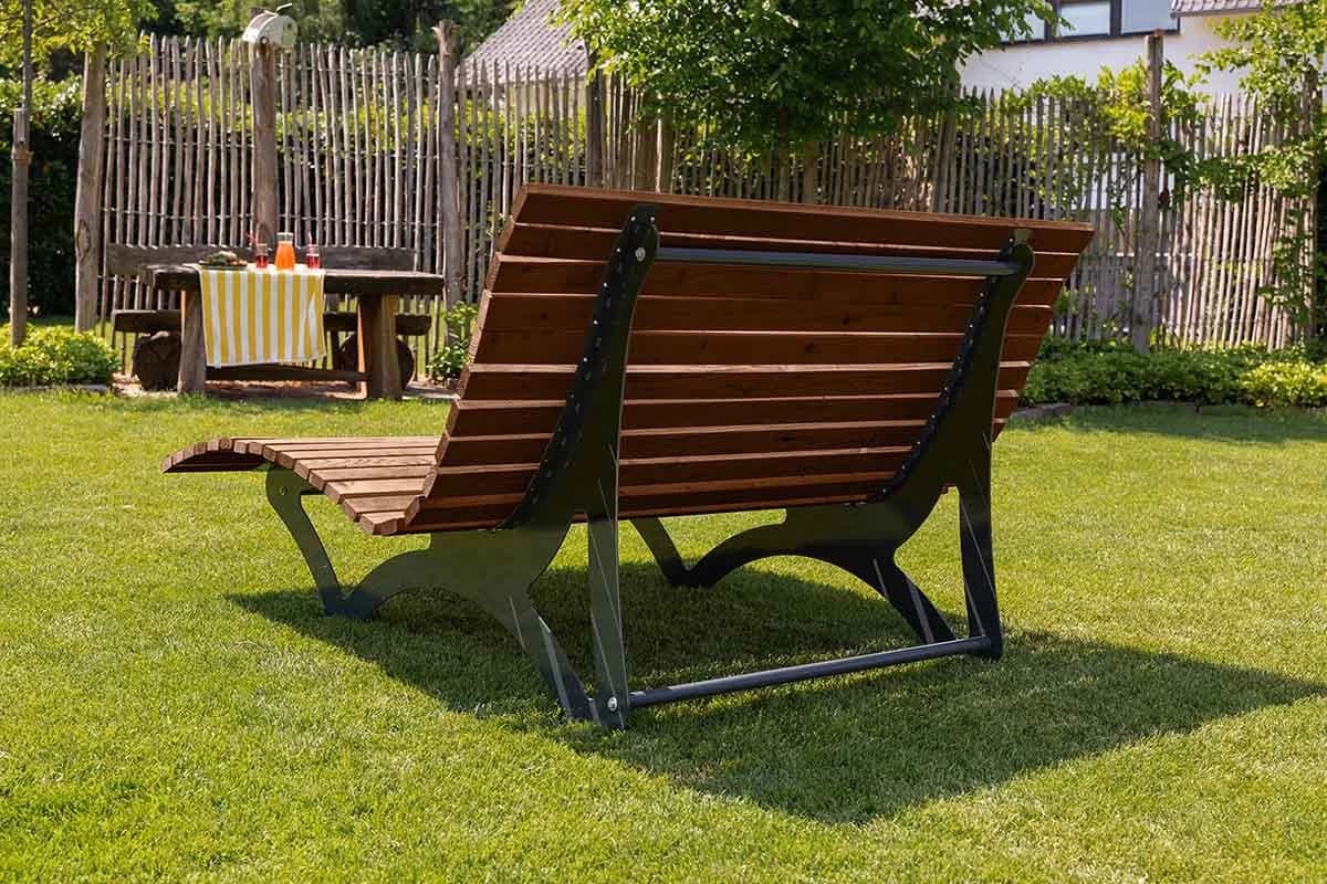 Scalant Gartenliege Waldsofa Premium mit Auflage & Kissen dunkel, Thermokiefer - Bild 4