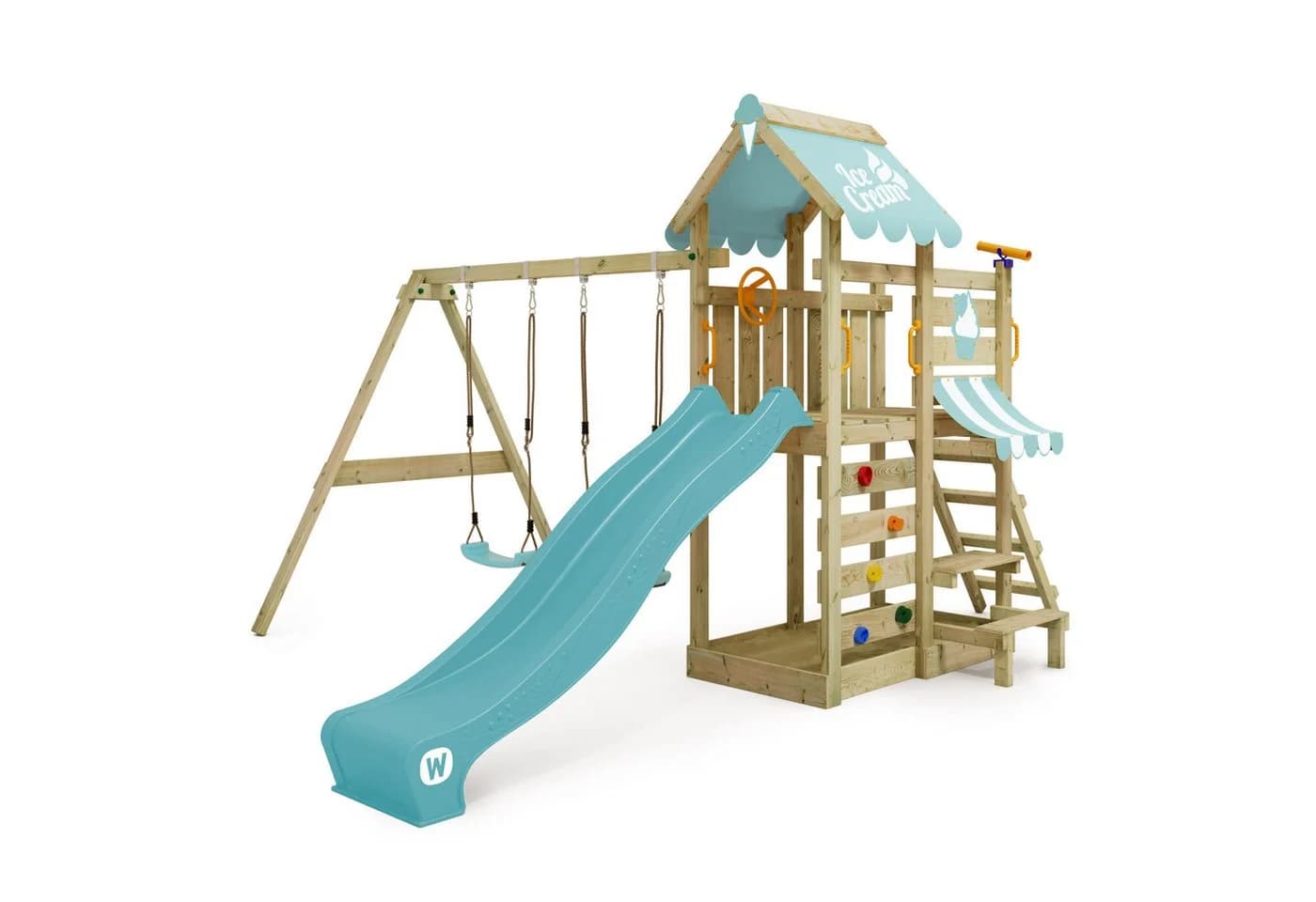 Wickey Spielturm VanillaFlyer Klettergerüst mit Rutsche & Picknicktisch - Bild 2