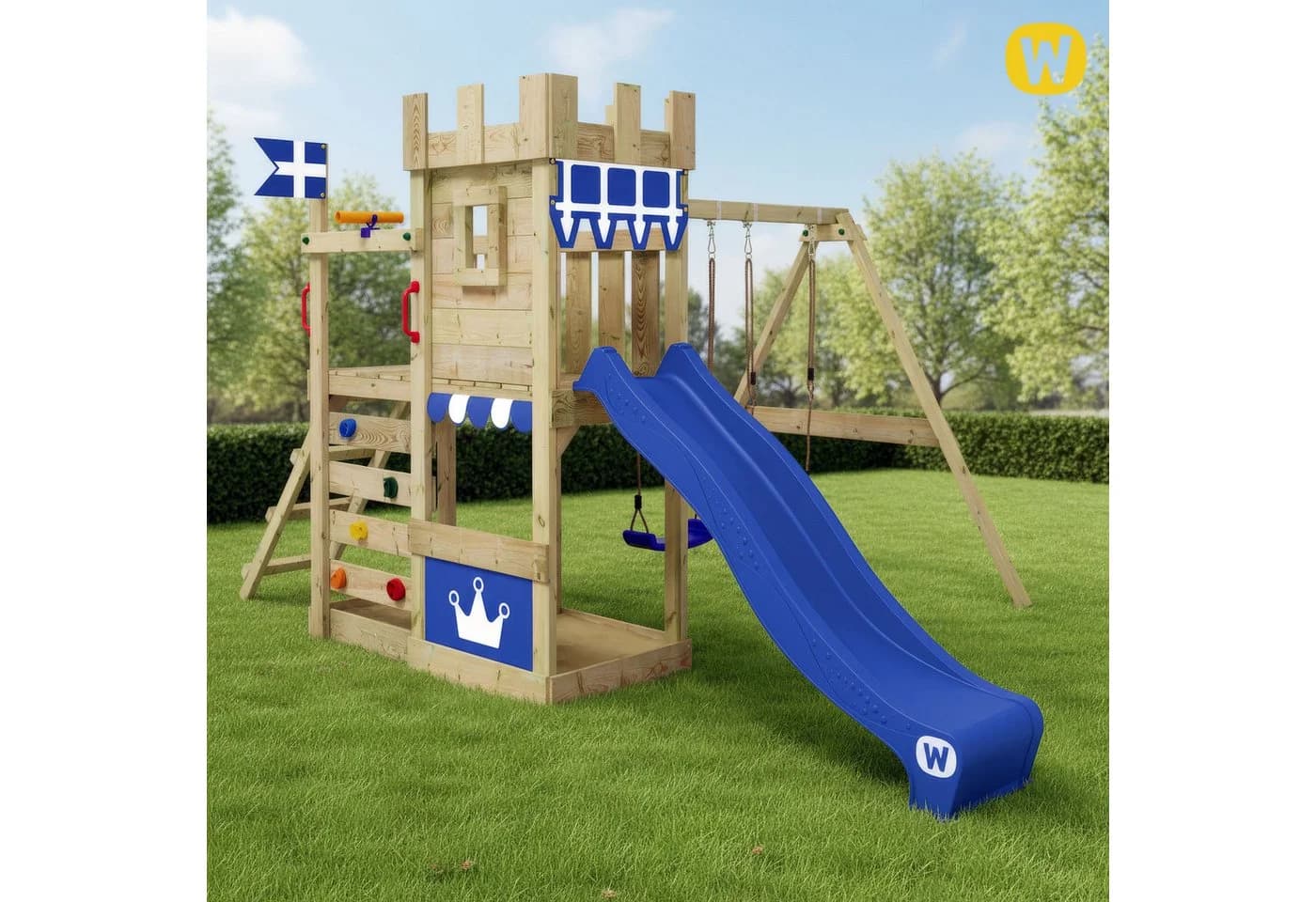 Wickey Spielturm RoyalFlyer Abenteuer-Spielgerät mit Rutsche und Schaukel - Bild 4