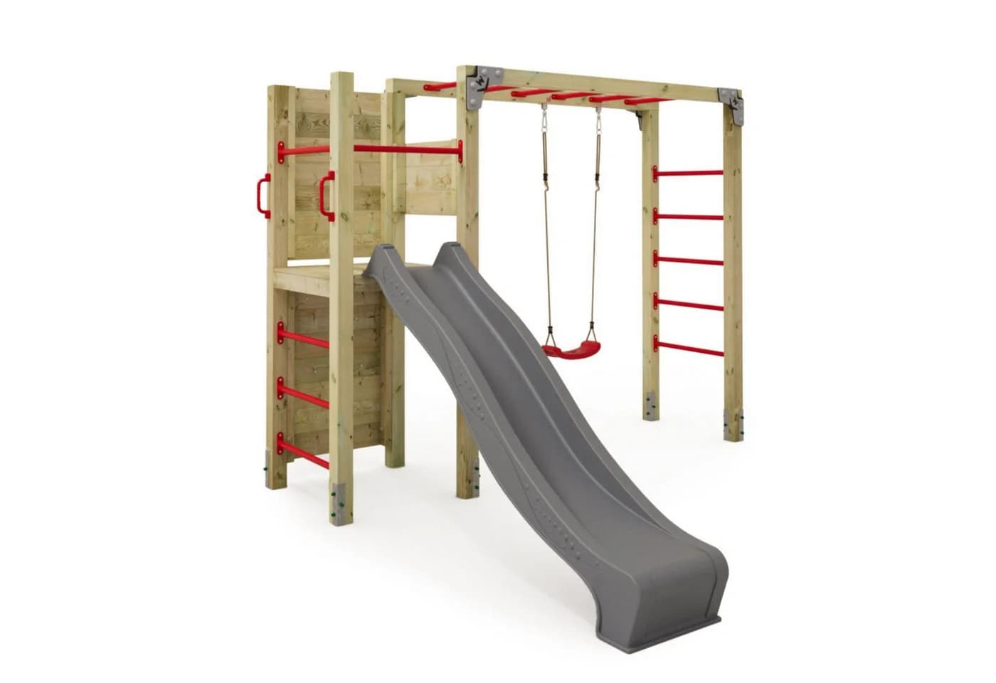 Wickey Klettergerüst Fit 662 – Trainings- & Klettergerät mit Rutsche und Schaukel - Bild 2