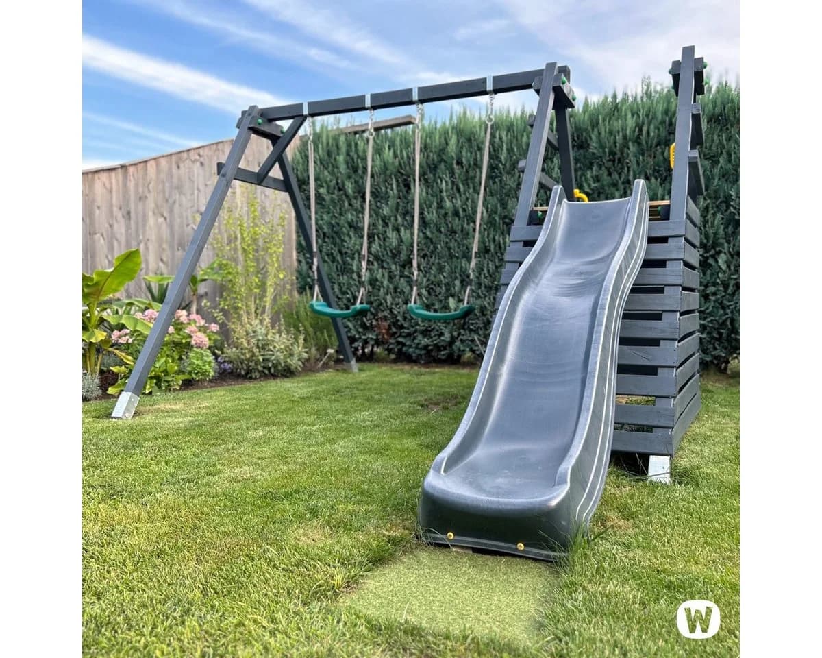 Wickey Doppelschaukel Smart Dash Gartenschaukel mit Rutsche, Ringen & Trapez für Kinder - Bild 5