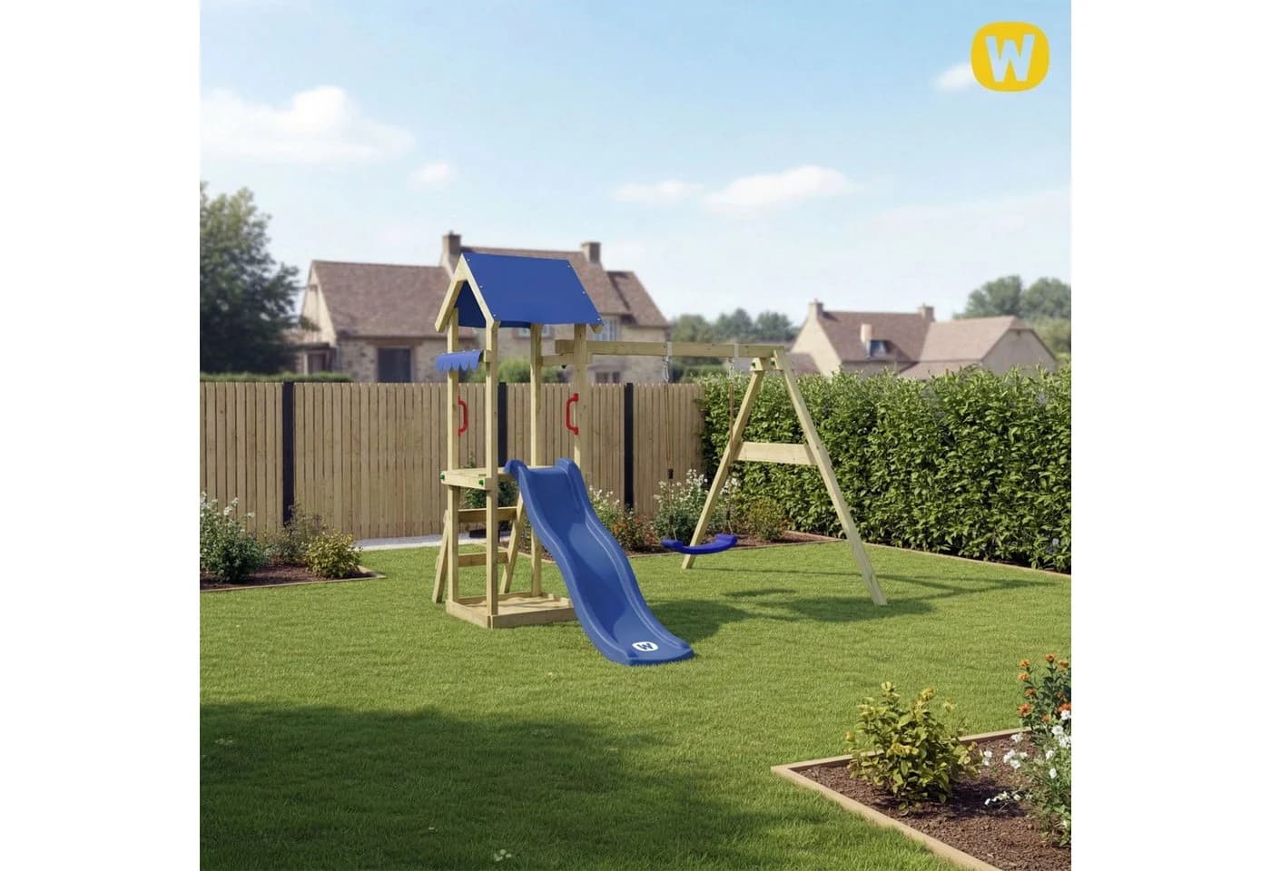 Wickey Spielturm TinyWave Klettergerüst für Kleinkinder mit Schaukel & Rutsche - Bild 4
