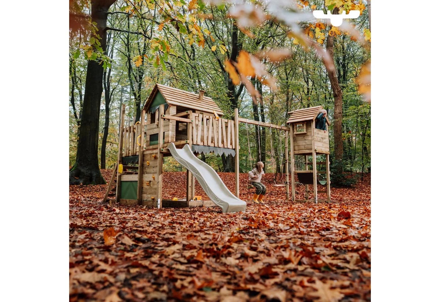 FATMOOSE Spielturm MightyMansion Move XXL Stelzenhaus Grün - Bild 5