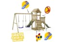 Wickey Klettergerüst SkyFlyer Spielturm mit 2 Podesten, 2 Rutschen & Doppelschaukel Bild 1