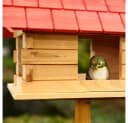 Feel2Home Vogelhaus XXL Holz Natur/Rot Bild 3