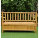 Feel2Home Gartenbank Braun Holz Aufbewahrung Terrasse Bild 4