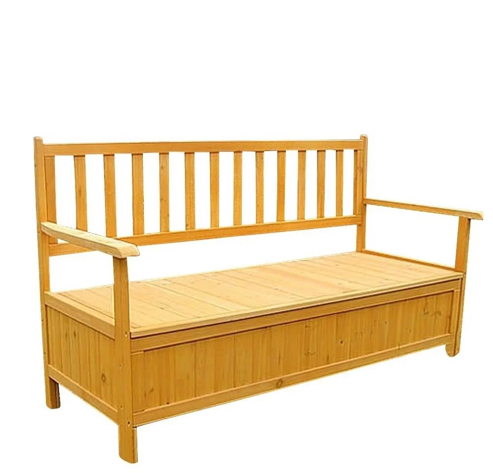 Feel2Home Gartenbank Braun Holz Aufbewahrung Terrasse - Bild 5
