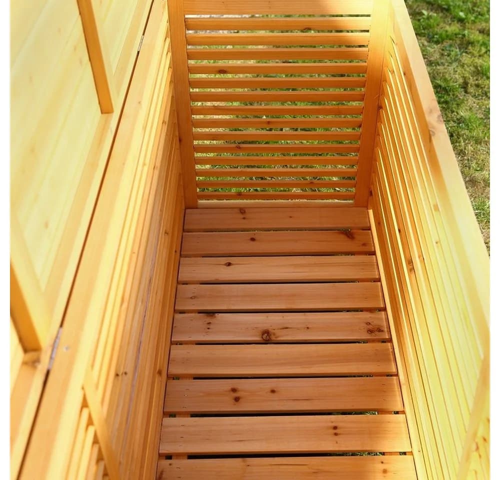 Feel2Home Auflagenbox XXL Gartentruhe Braun Holz - Bild 3