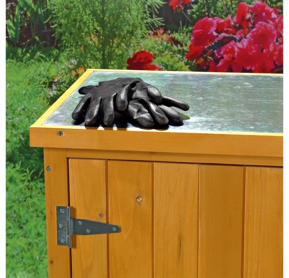 Feel2Home Gartenschrank Holz 2 Türen Honig Fichtenholz - Bild 4
