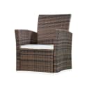 Feel2Home Gartensessel Poly Rattan Braun mit Kissen Bild 1