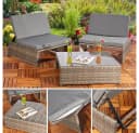 Feel2Home Garten-Essgruppe Polyrattan 3-teilig Bild 1