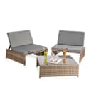 Feel2Home Garten-Essgruppe Polyrattan 3-teilig Bild 2