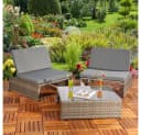 Feel2Home Garten-Essgruppe Polyrattan 3-teilig Bild 3