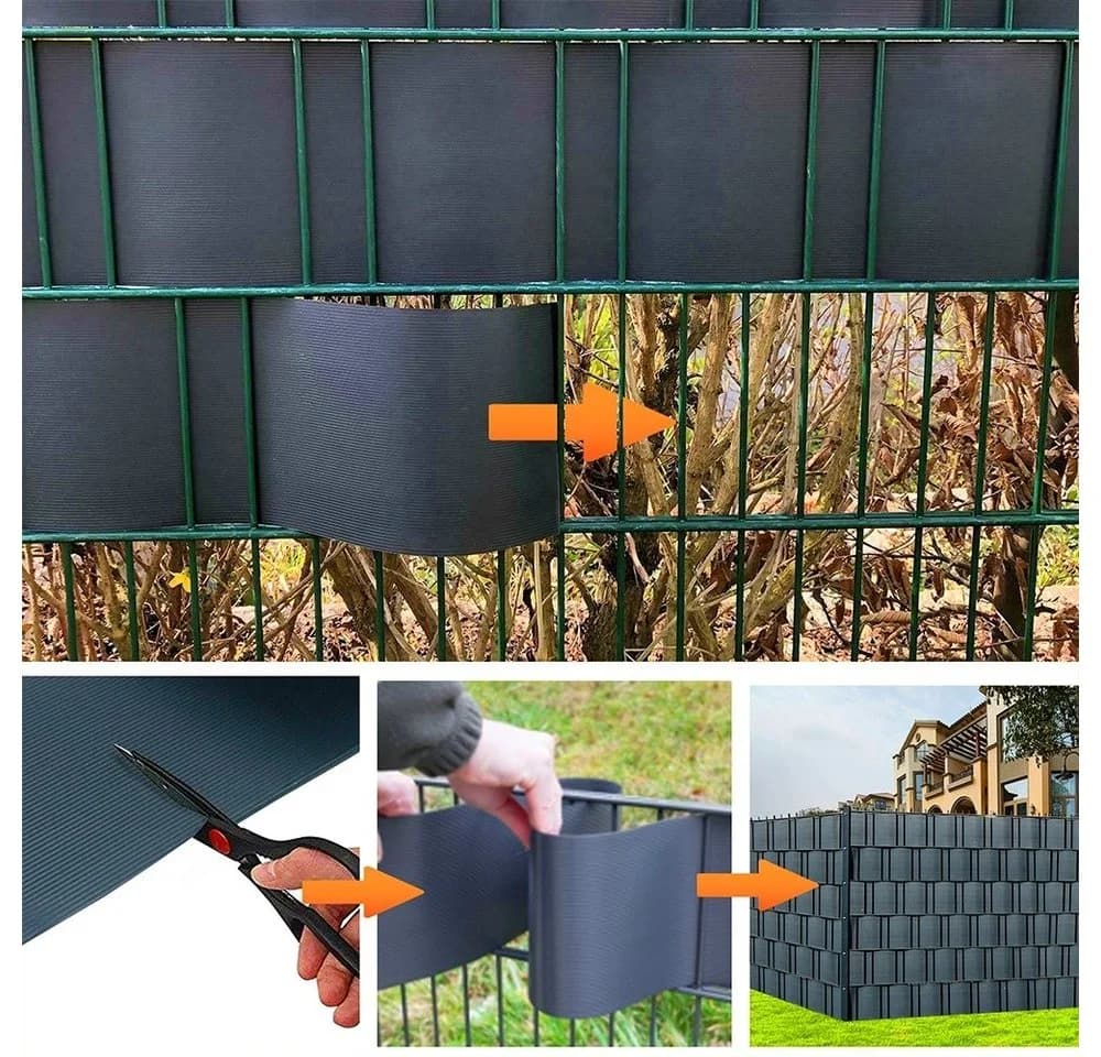 Feel2Home Sichtschutzstreifen 10er Set Hart PVC Dunkelgrün - Bild 5