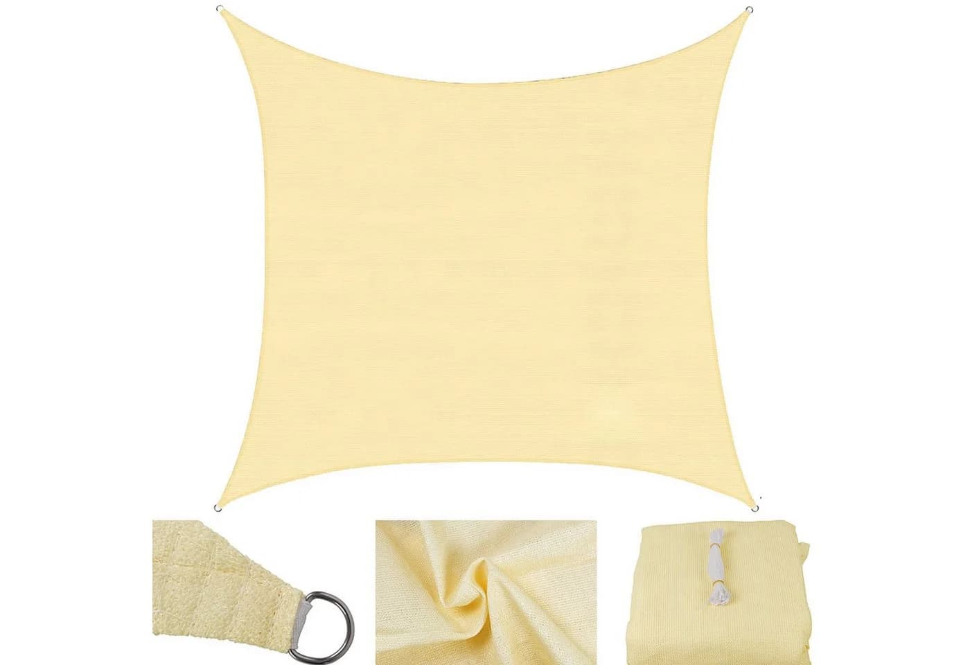 Feel2Home Sonnensegel Anthrazit Schwarz HDPE UV-resistent