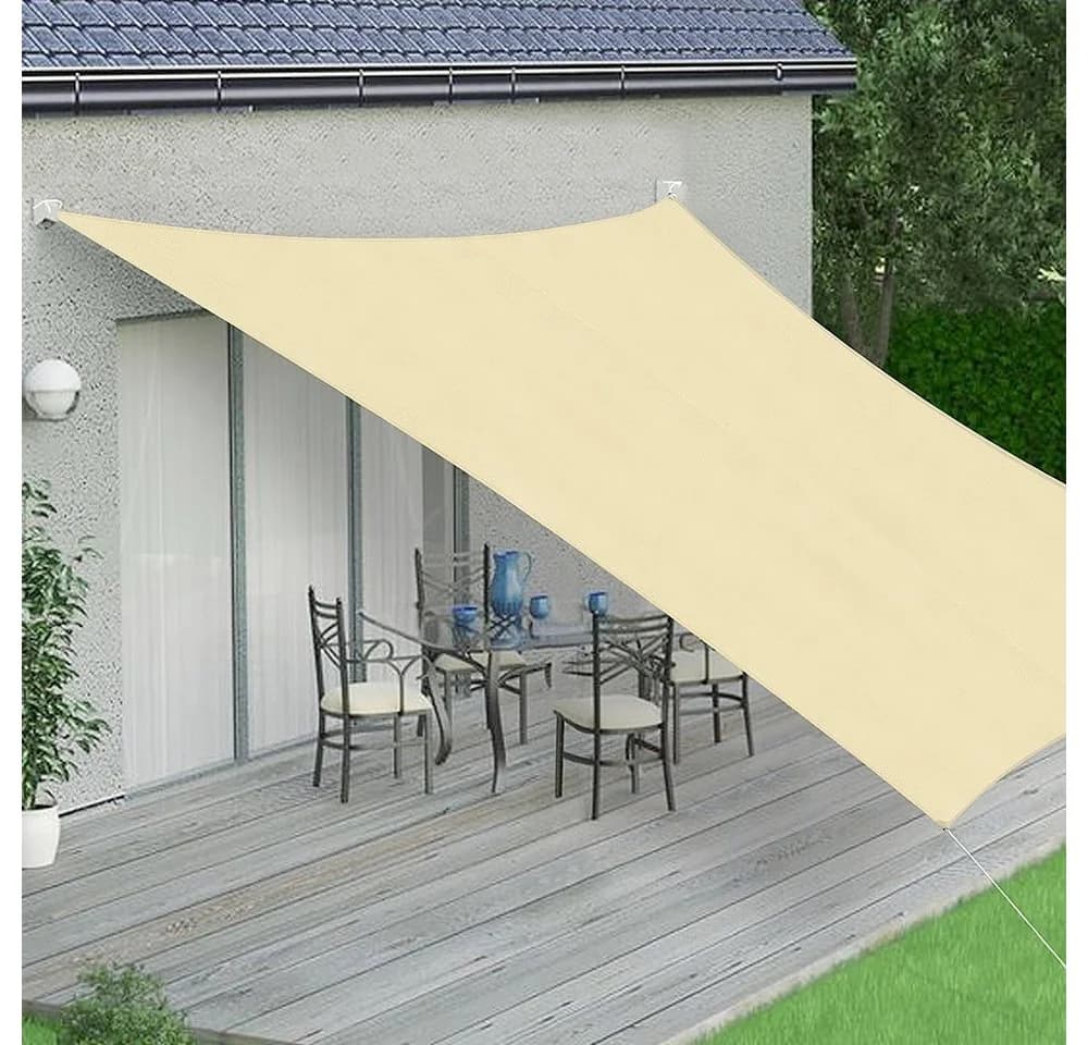 Feel2Home Sonnensegel Anthrazit Schwarz HDPE UV-resistent - Bild 2
