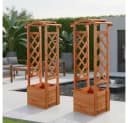 Feel2Home Blumenbogen 2er Set Hellbraun Fichtenholz Landhausstil Bild 2